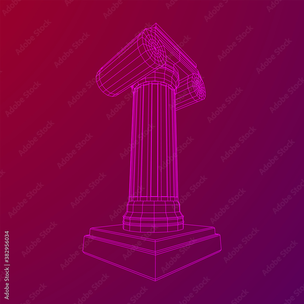 Greek ionic column. Ancient pillars. Greek ionic column. Ancient pillars.