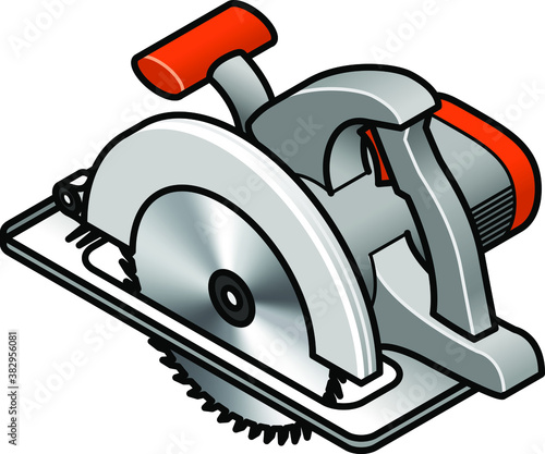 A circular saw.