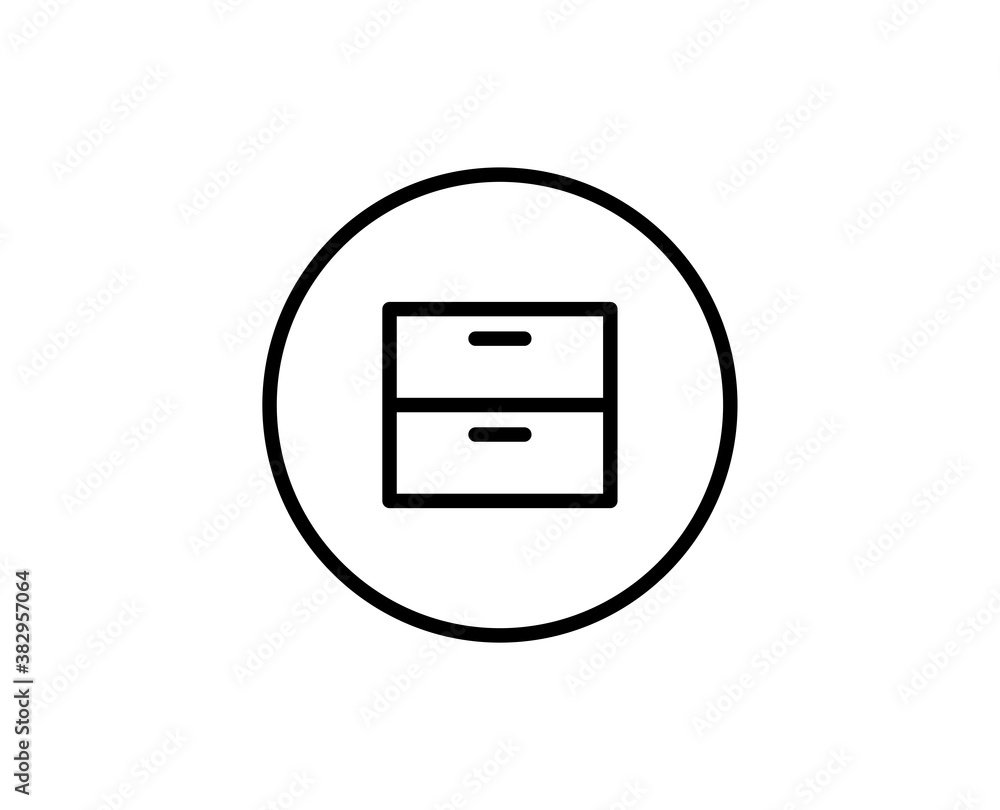 Cabinet line icon Cabinet line icon