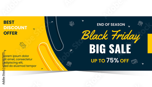 Modern design for black friday banner sale