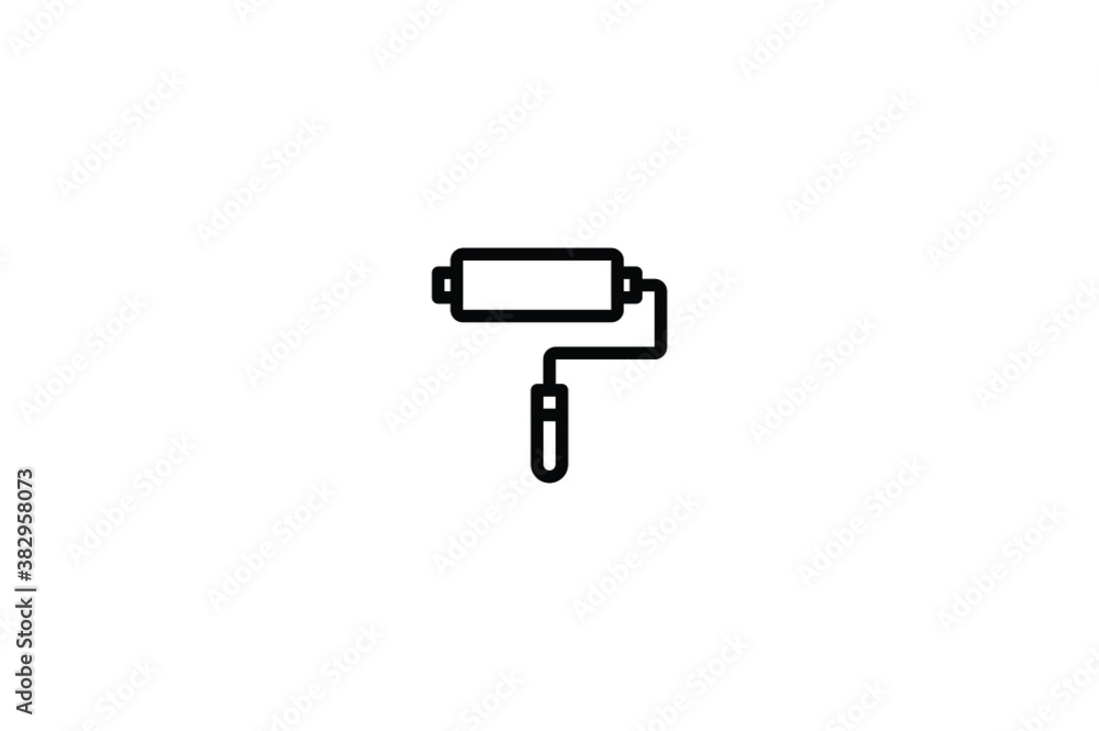 Construction Outline Icon - Paint Roller