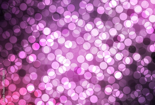 Light Purple  Pink vector texture with disks.