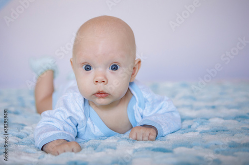 Cute blue eye baby boy.