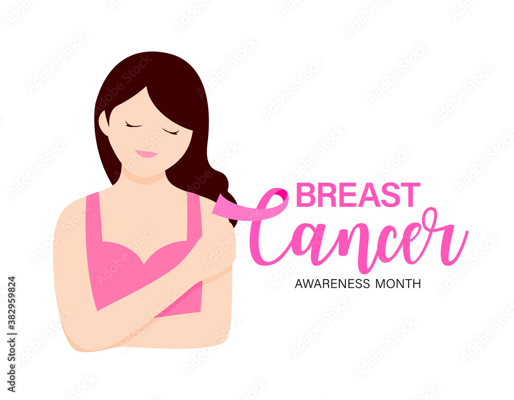 The power to fight breast cancer. Women crossed arms pose for breast cancer awareness campaign. Cartoon character design. Vector illustration. The power to fight breast cancer. Women crossed arms pose for breast cancer awareness campaign. Cartoon character design. Vector illustration.