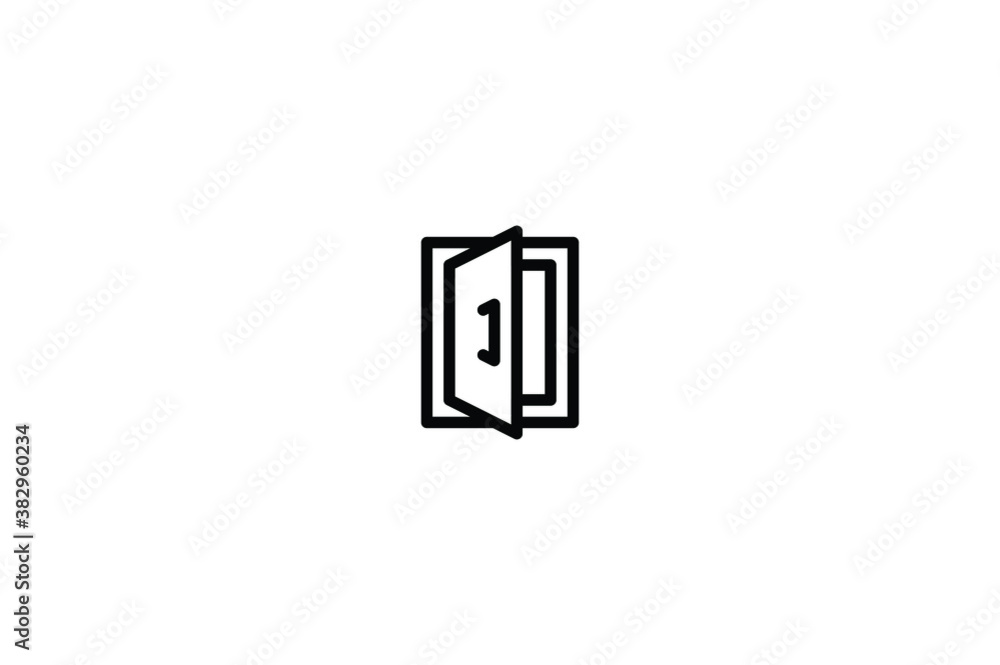 Construction Outline Icon - Door Construction Outline Icon - Door