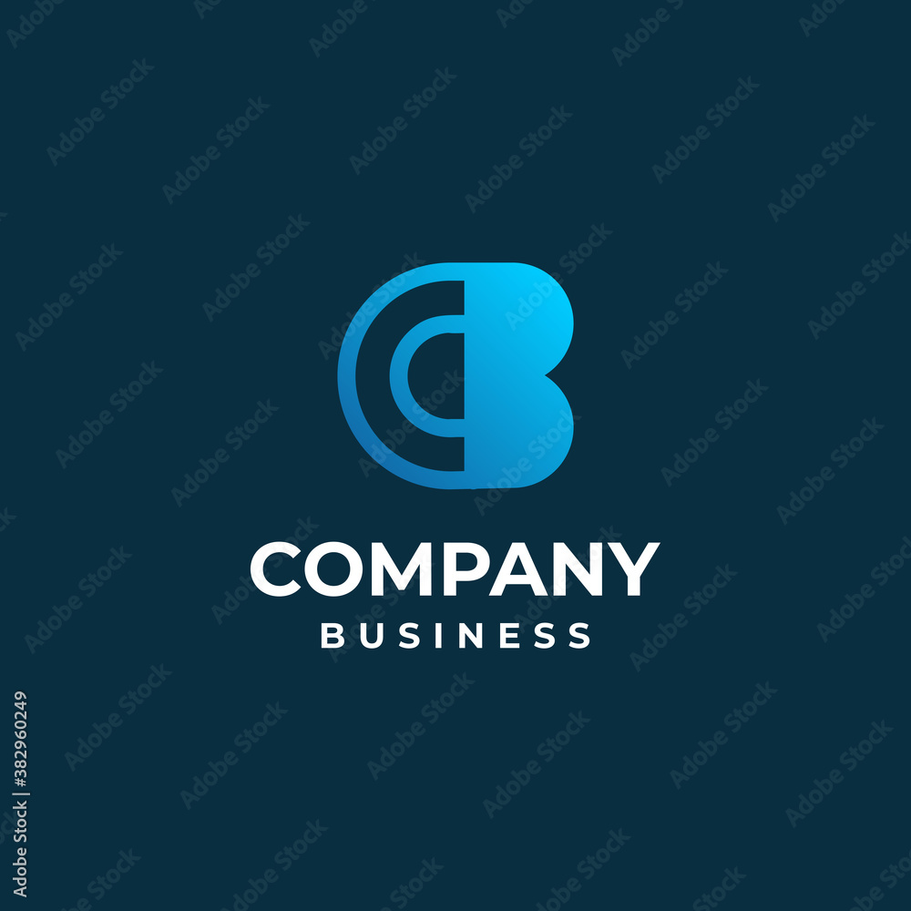 Letter  C B for company business Finacial logo