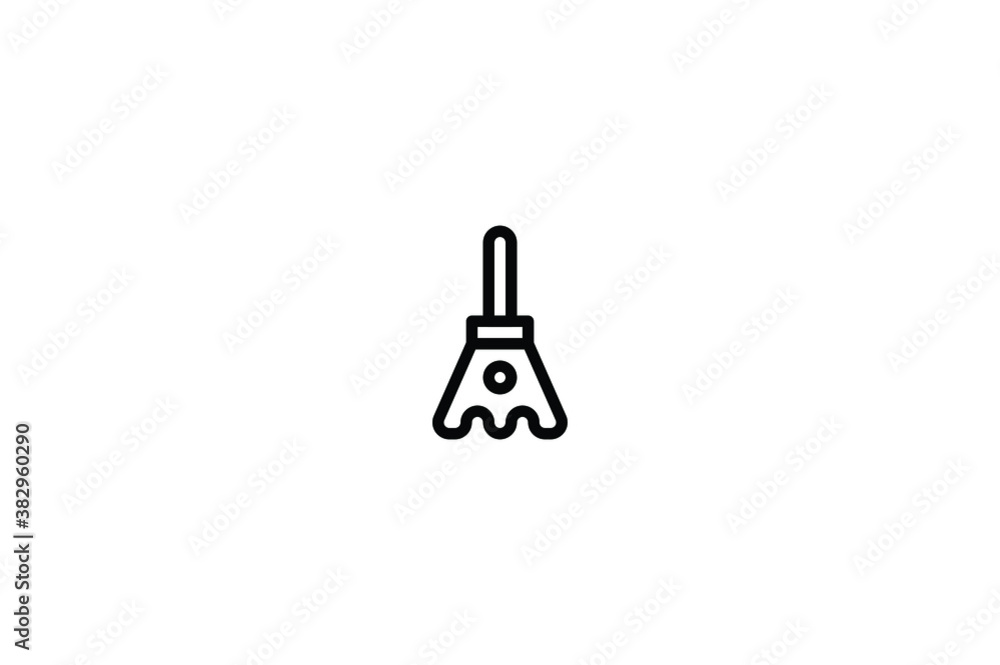 Construction Outline Icon - Broom Construction Outline Icon - Broom