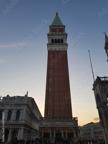 Campanile di San Marco. Piazza di San Marco in Venice, Italy. Venice architecture.