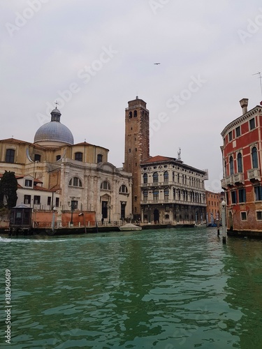 City Grand Canal in Venice, Italy. Venice architecture.