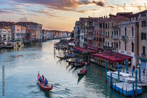 Venedig Canale Grande im Abendrot