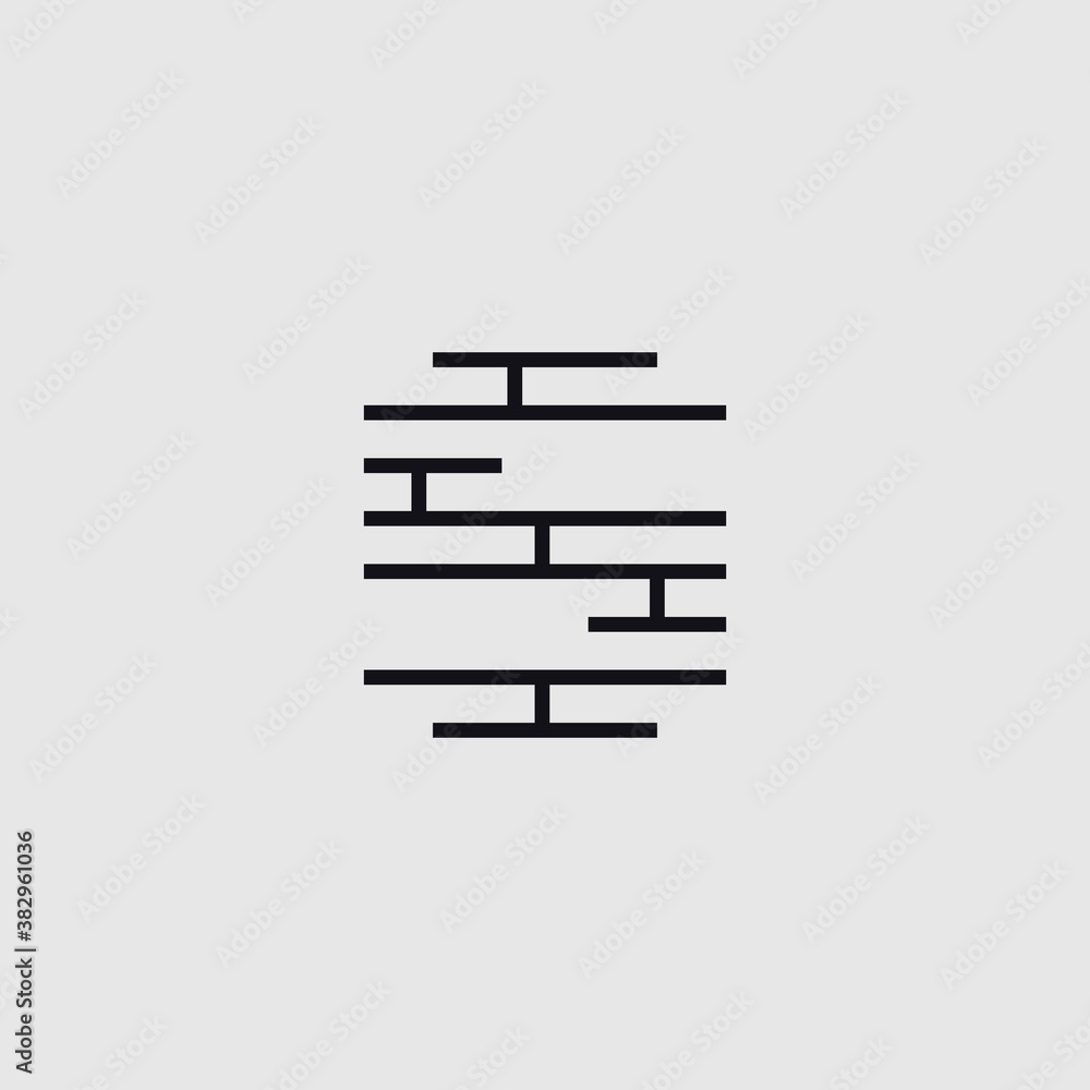 Construction letter S with brick illustration logo design vector template Construction letter S with brick illustration logo design vector template