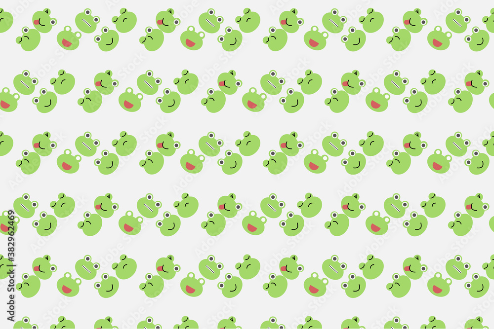 seamless pattern with cartoon frog face emojis seamless pattern with cartoon frog face emojis