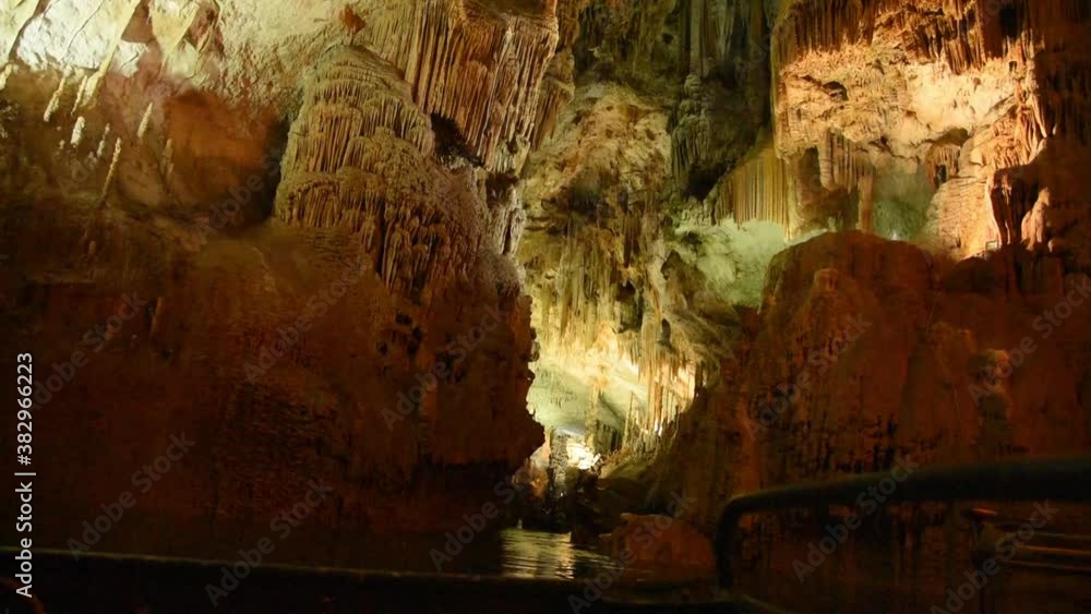 Cave, Underground river, Sail in a boat on an underground river, river ...