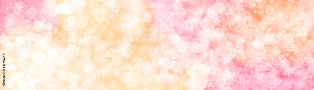 Fototapeta premium Banner glare abstract texture. Blur pastel color background. Rainbow gradient color. Ombre girly princess style