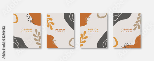 Set of abstract creative universal cover design templates. Vector illustration.