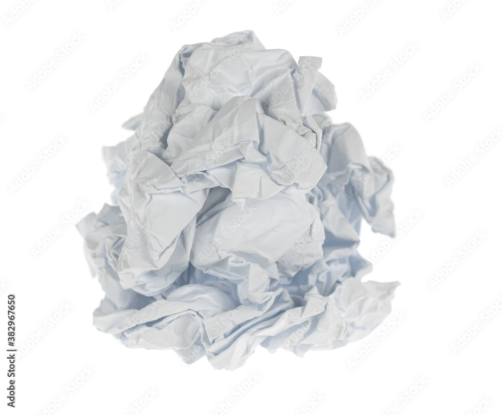 Crumpled paper boll isolated on white background clipping path. Screwed up piece of paper Crumpled paper boll isolated on white background clipping path. Screwed up piece of paper
