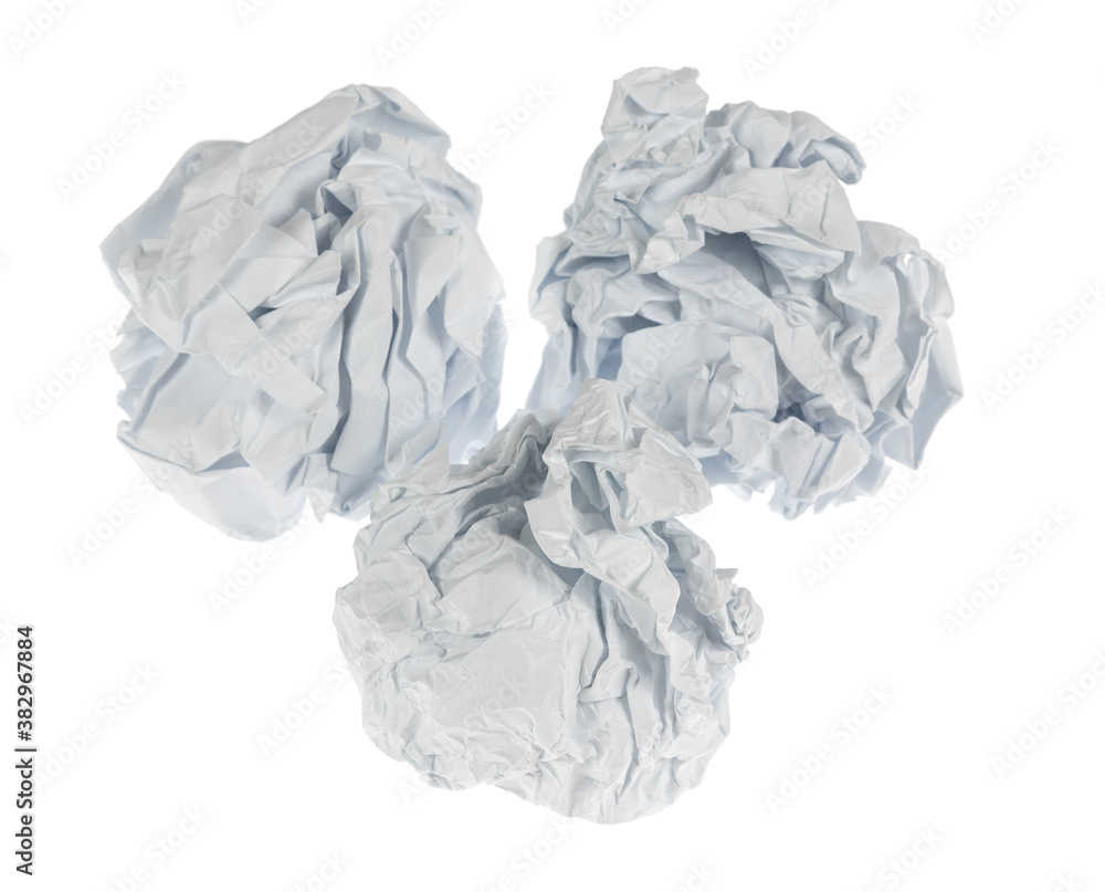 Crumpled paper boll isolated on white background clipping path. Screwed up piece of paper Crumpled paper boll isolated on white background clipping path. Screwed up piece of paper