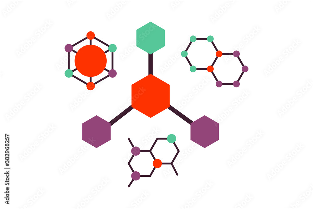 chemical molecules vector design illustration chemical molecules vector design illustration