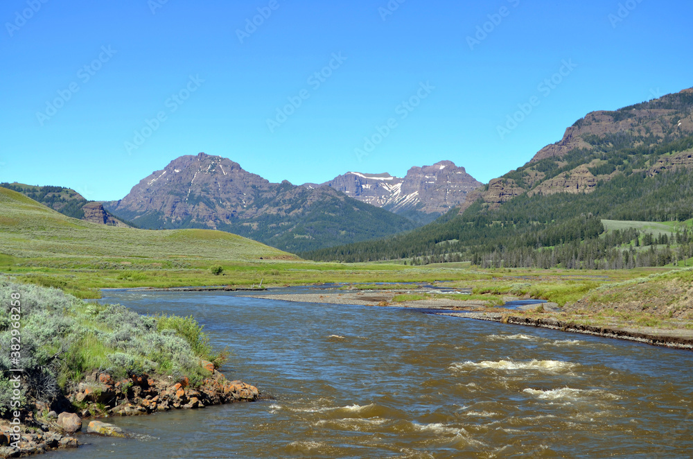 Wyoming - Lamar River Valley in Yellowstone