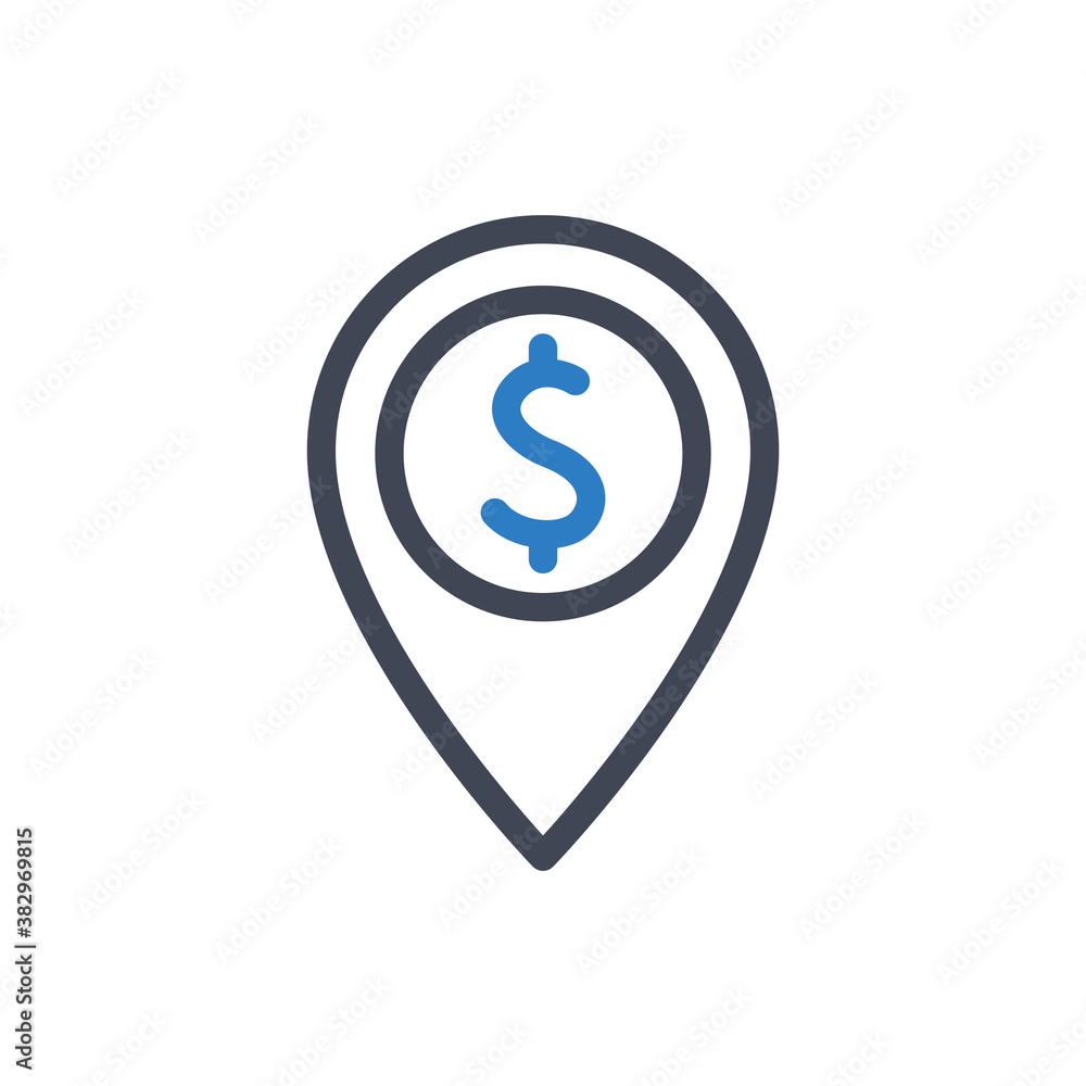 Bank location icon Bank location icon
