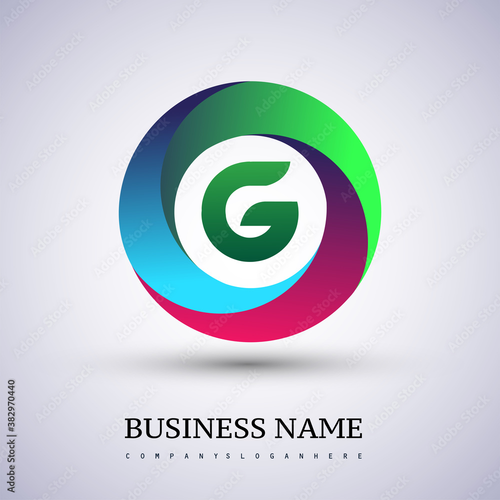 Letter G logo with colorful splash background, letter combination logo design for creative industry, web, business and company. Letter G logo with colorful splash background, letter combination logo design for creative industry, web, business and company.