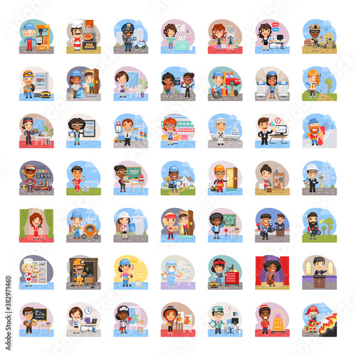 Different Illustrations of Professions Vol2