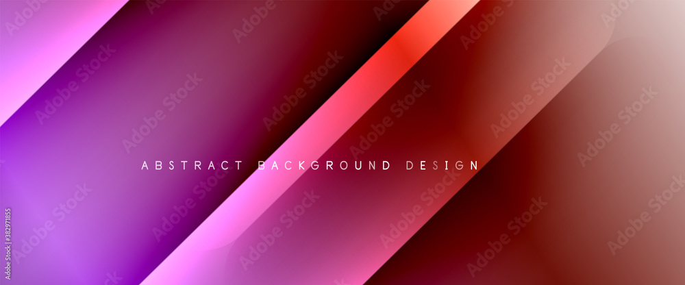 Fototapeta premium Fluid gradients with dynamic diagonal lines abstract background. Bright colors with dynamic light and shadow effects. Vector wallpaper or poster