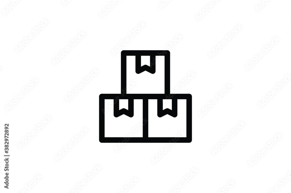 Logistic Outline Icon - Boxs Logistic Outline Icon - Boxs