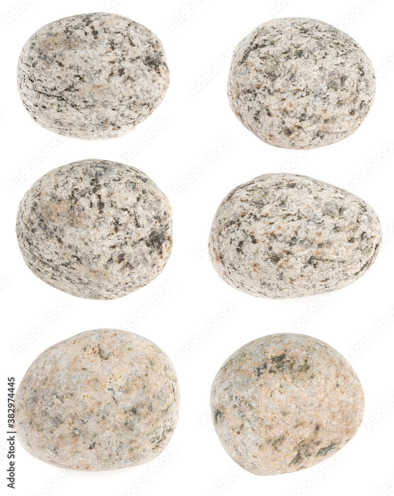 Fototapeta premium Natural large stone, cobblestone isolated on white background. stones for baths and saunas