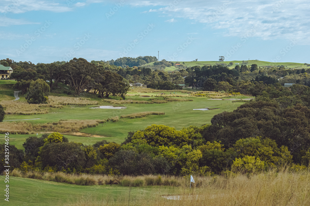 Golf course landscapes of Mount Compass golf course, South Australia, Australia