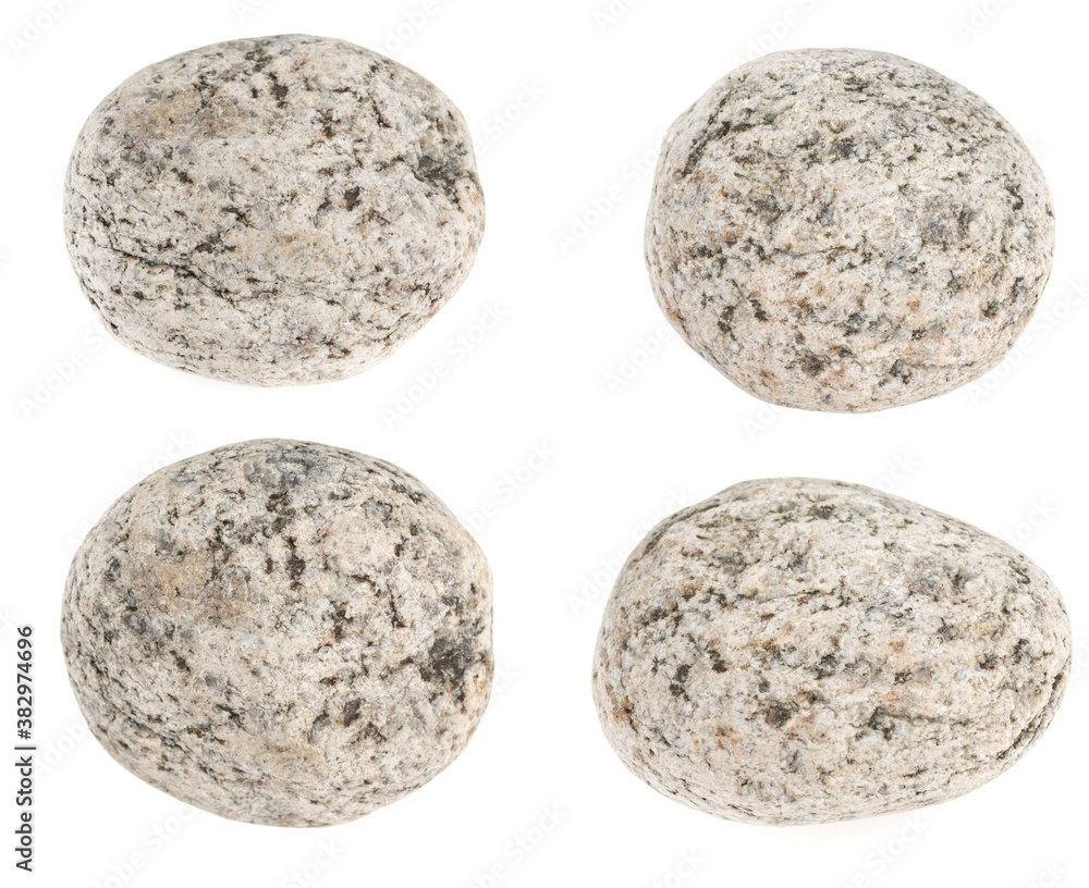 Obraz premium Natural large stone, cobblestone isolated on white background. stones for baths and saunas