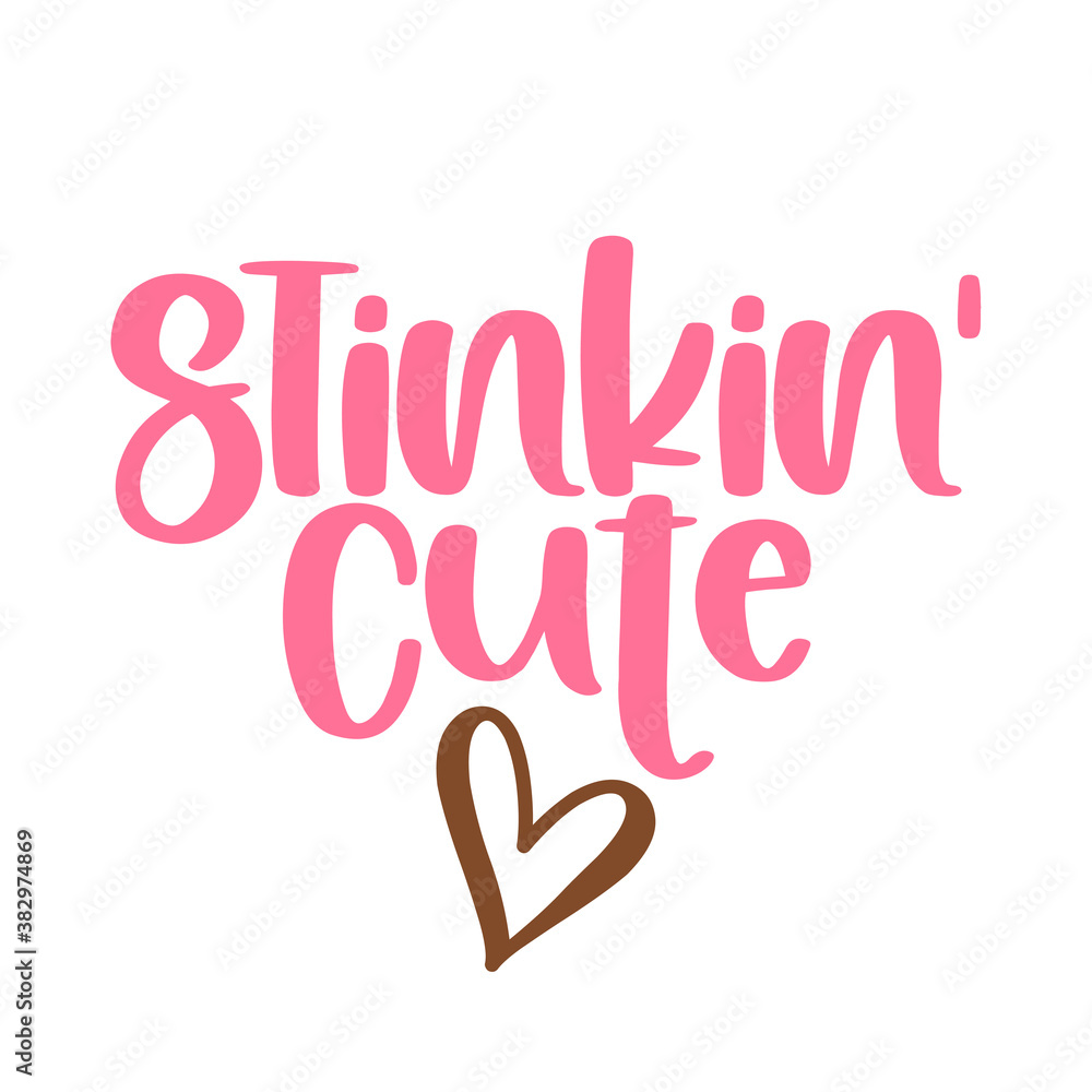 Stinking Cute - Adorable sassy text label for baby clothes. Good for baby t-shirt, mug, gift. Baby shower decoration. Stinking Cute - Adorable sassy text label for baby clothes. Good for baby t-shirt, mug, gift. Baby shower decoration.