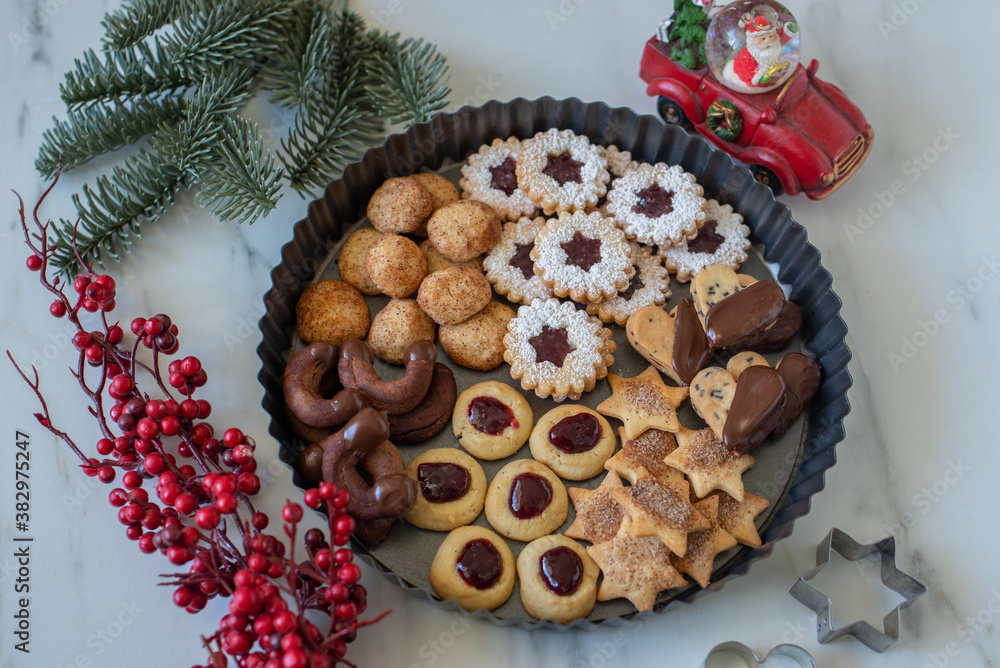 Fototapeta premium typical home made German christmas cookies