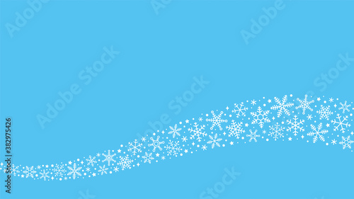 雪の結晶ウェーブ装飾イラスト
