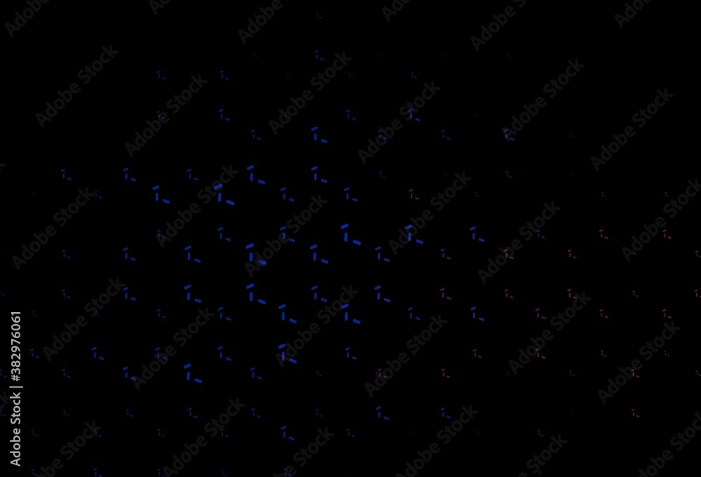 Dark Blue, Red vector pattern with sharp lines.