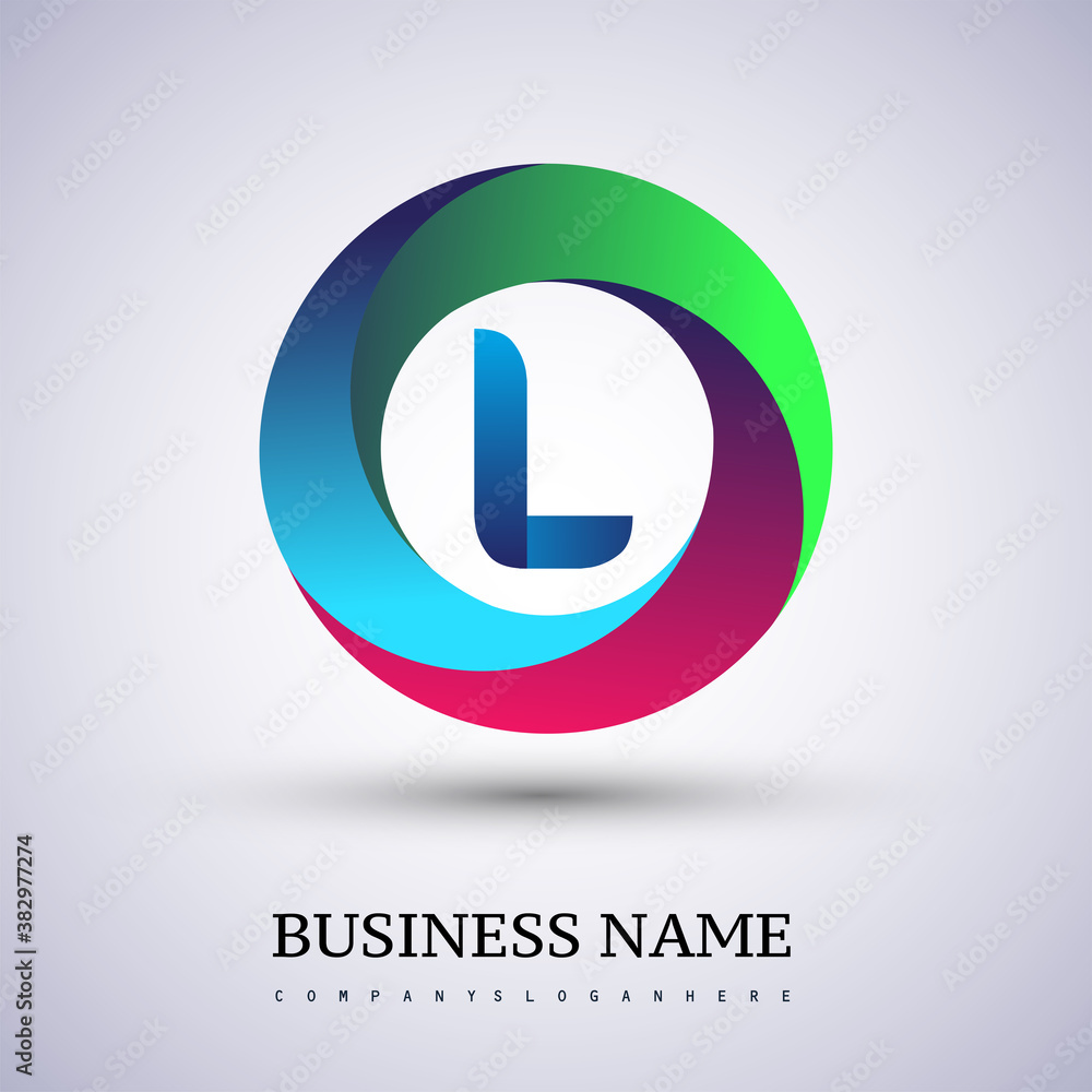 Letter L logo with colorful splash background, letter combination logo design for creative industry, web, business and company. Letter L logo with colorful splash background, letter combination logo design for creative industry, web, business and company.