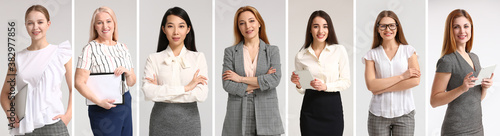 Collage of businesswomen on...