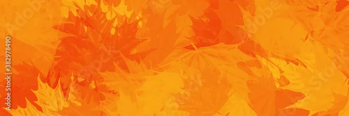 Panel kuchenny z motywem abstract vintage colorful watercolor autumn fall leaves leaf maple orange yellow nature wallpaper background bg ground texture art