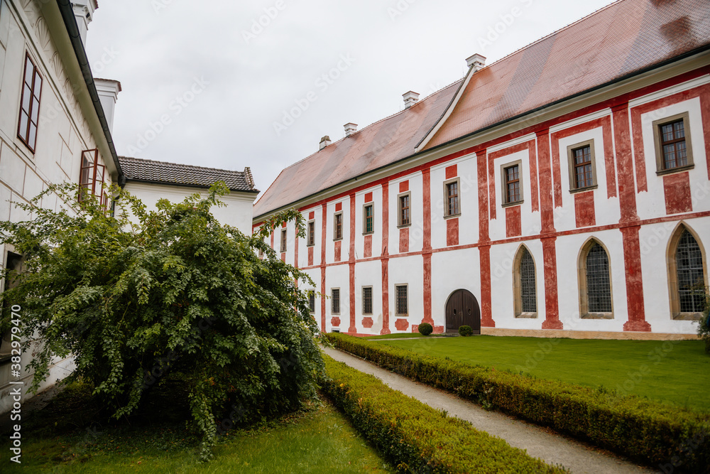 Historic Christian monastery Golden Crown Zlata Koruna, South Bohemia, Czech Republic