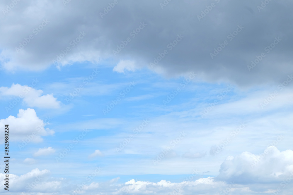 Fototapeta premium White cloud and Beautiful with blue ky backgroound.