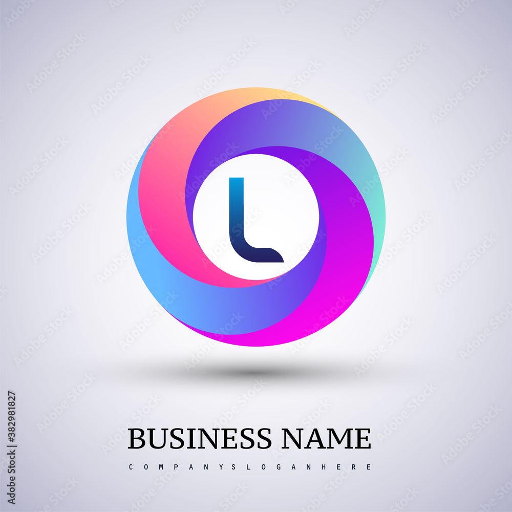 Letter L logo with colorful splash background, letter combination logo design for creative industry, web, business and company. Letter L logo with colorful splash background, letter combination logo design for creative industry, web, business and company.