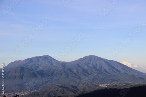 mountains and clouds