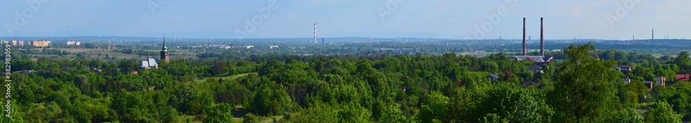 Wojkowice. Panorama. Zagłębie Dąbrowskie.