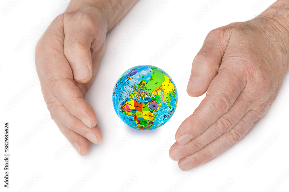 Hands and globe Hands and globe