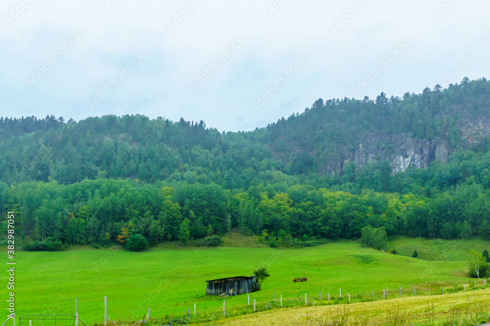 Fototapeta premium Landscape along the Saguenay Fjord, Quebec