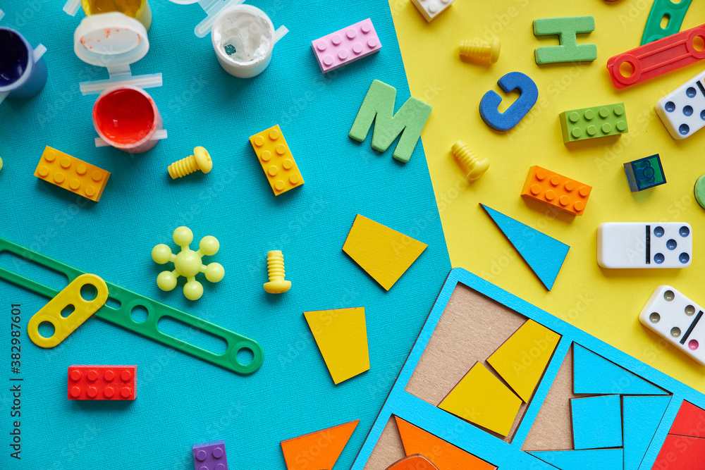 School supplies, stationery space for caption. Back to school concept. School, education and learning concept. creativity for kids. Top view colorful background. Flat lay School supplies, stationery space for caption. Back to school concept. School, education and learning concept. creativity for kids. Top view colorful background. Flat lay