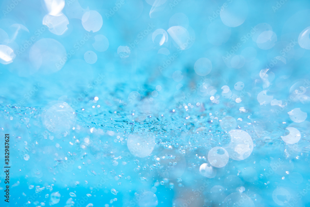 Beautiful water waves - Splashed water wave in clean blue water, clean filtered water ready for drinking Beautiful water waves - Splashed water wave in clean blue water, clean filtered water ready for drinking