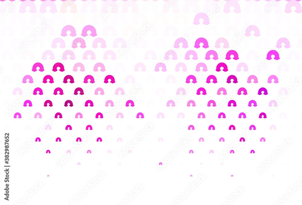 Light Pink vector template with rainbow signs. Light Pink vector template with rainbow signs.