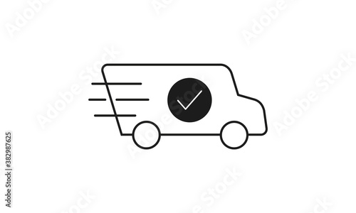 Delivery delivered tiny icon vector