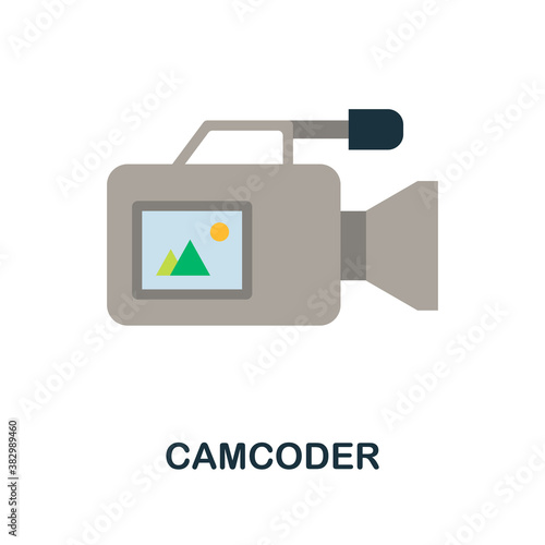 Camcoder icon. Simple element from blogging collection. Creative Camcoder icon for web design, templates, infographics and more